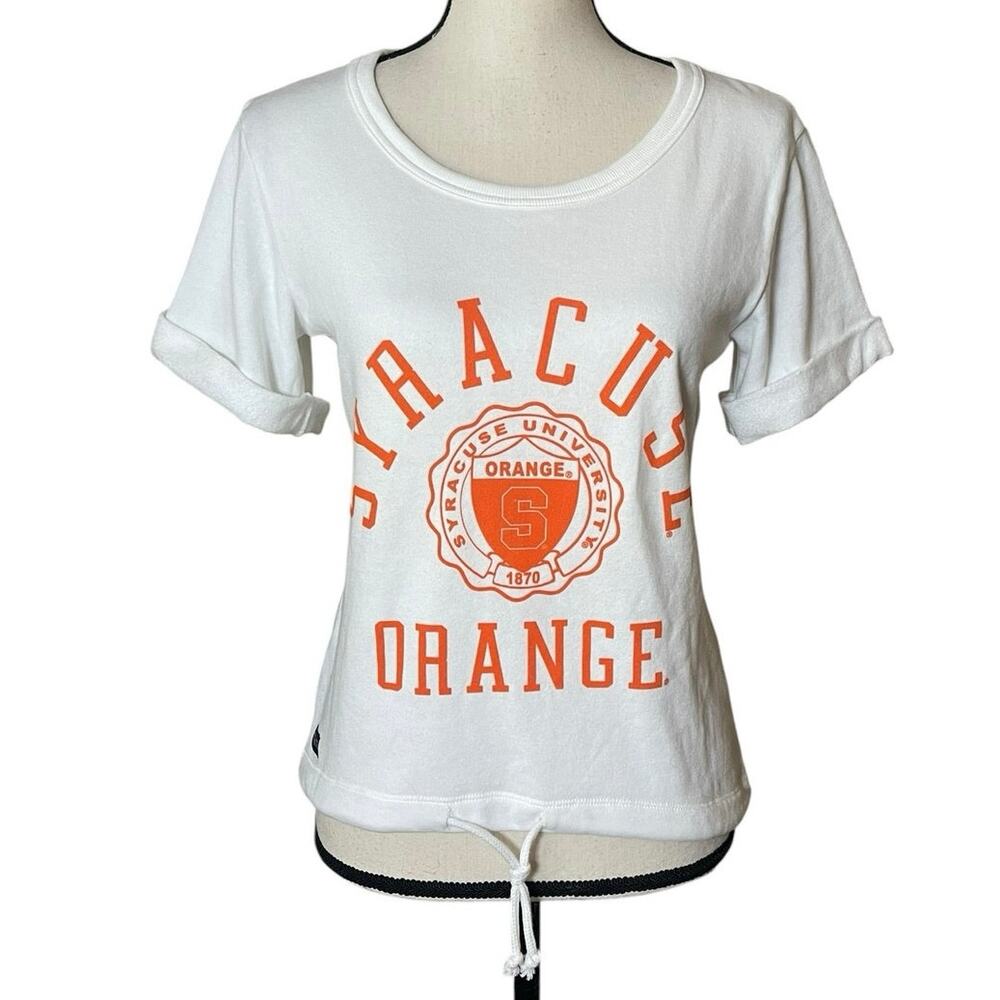 NWT JanSport Syracuse University Orange Terrycloth Short Sleeve Tie Waist Size S